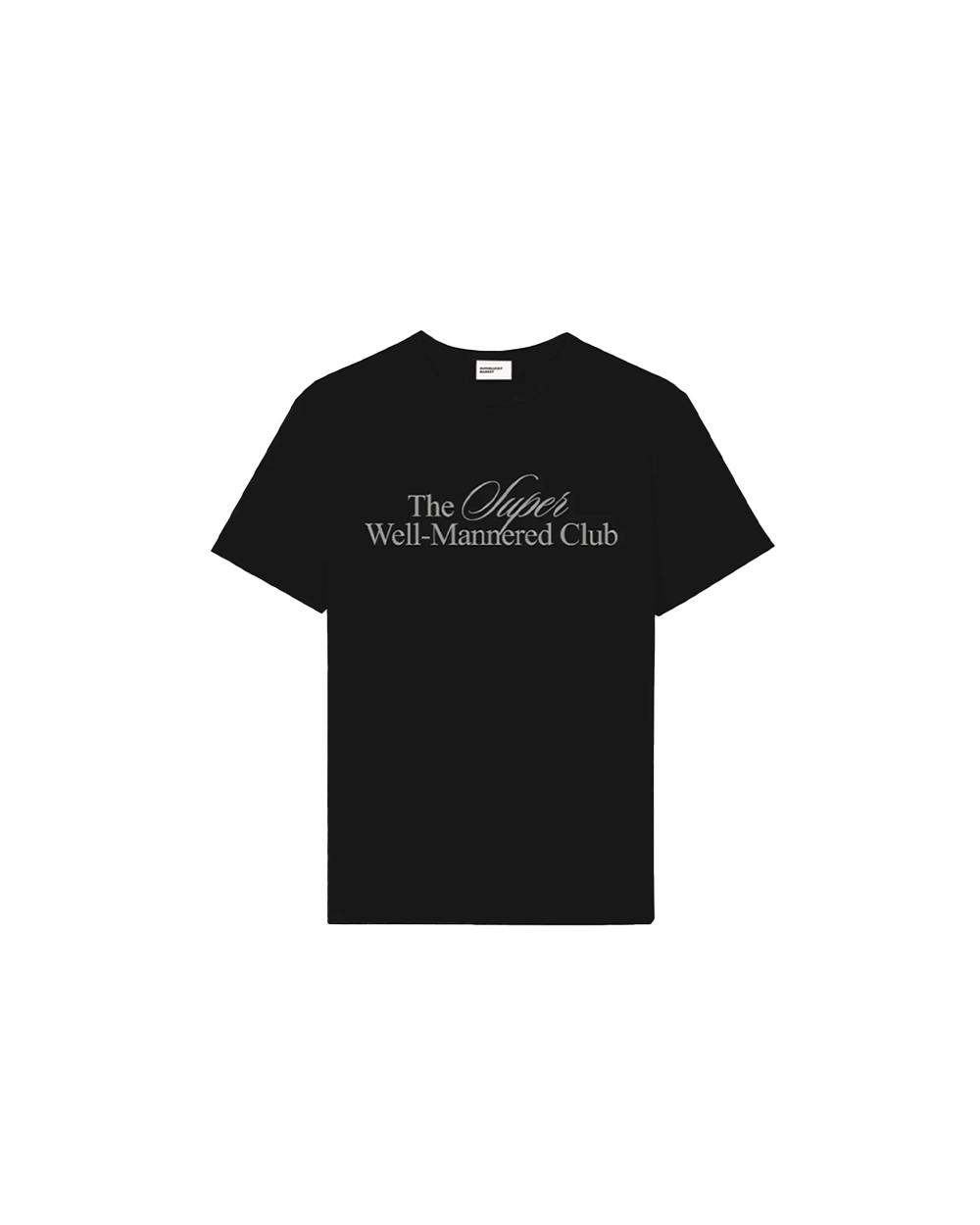 The Super Well-Mannered Club black regular T-shirt